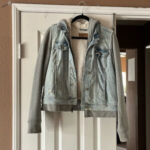Hollister denim hoodie jacket